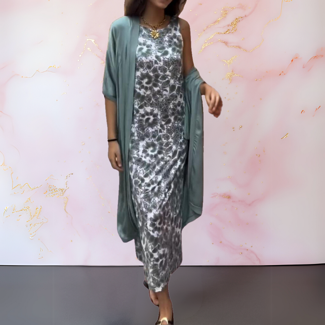Melina™ | Elegant Dress with Matching Cardigan