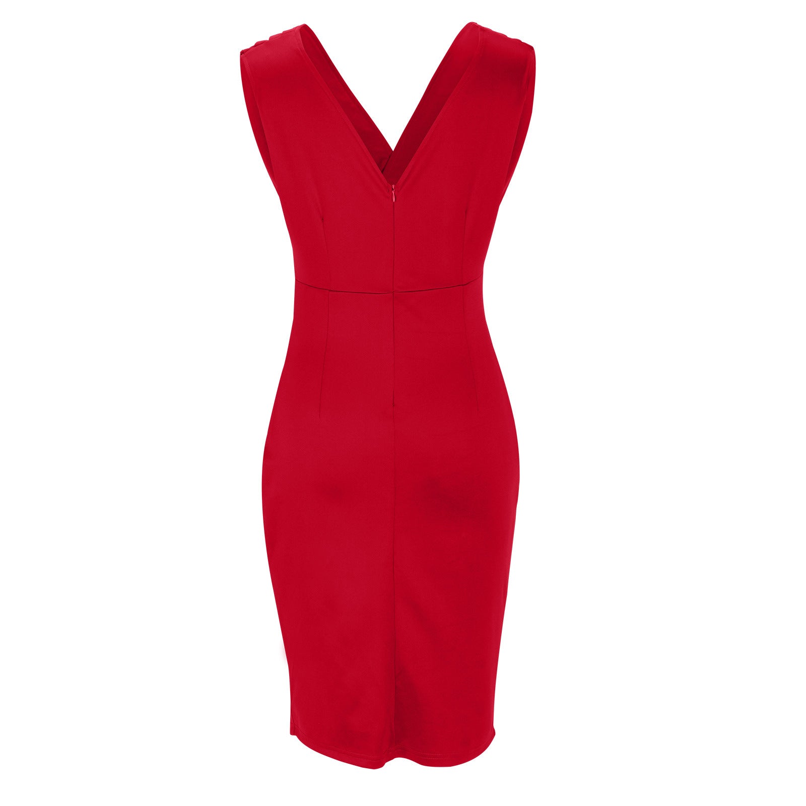 Floriza™ | Fitted dress with V-neck and slit